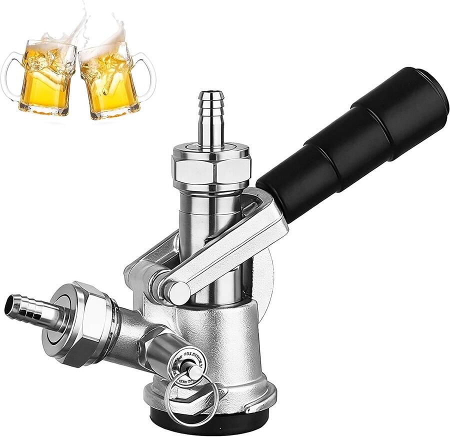 Biertap Type D voor vat Kegkoppeling G5 8 RVS 304 Veiligheidsklep voor perfecte tapervaring ShopVlot