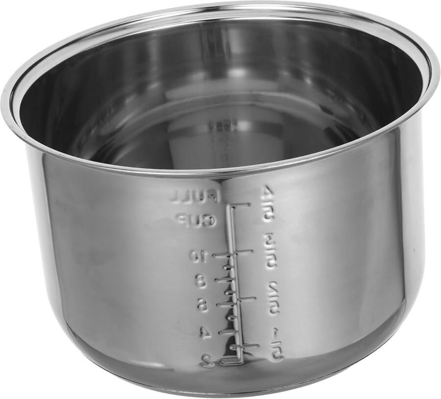 Binnenpan Rijstkoker Vervangende Kookvoering Dagelijks Koken Gelijkmatige Warmte 5 Liter Capaciteit Zilver