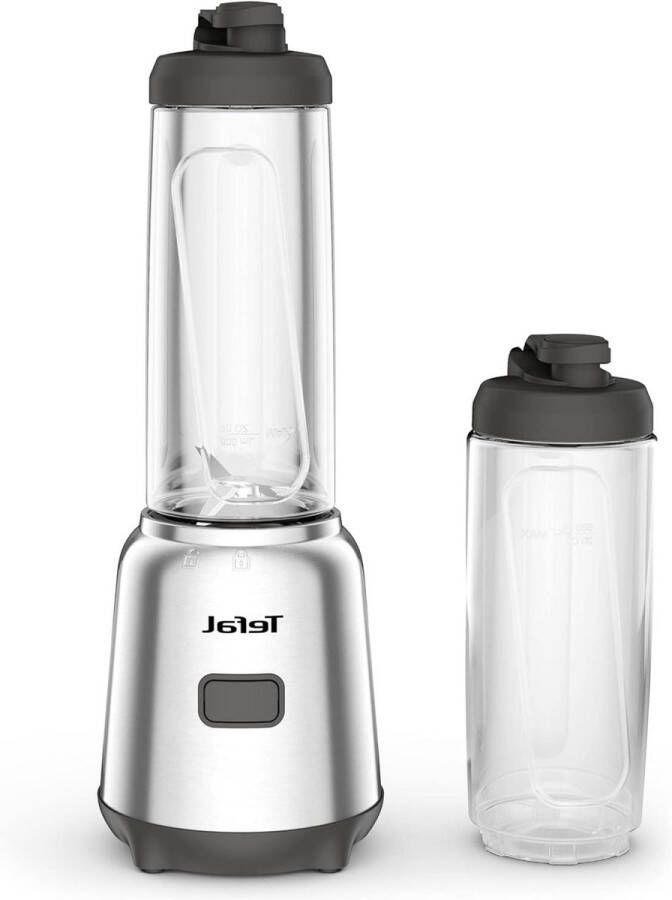 BL15FD30 Mix & Move Personal Blender 2 to go bekers premium Tritan compact design verwijderbare messen 300W vermogen Gemakkelijk gebruik 1 knop besturing zilver