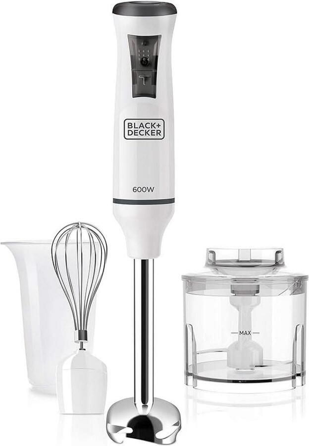 Black+Decker BXHBA600E Staafmixer 600 W Wit