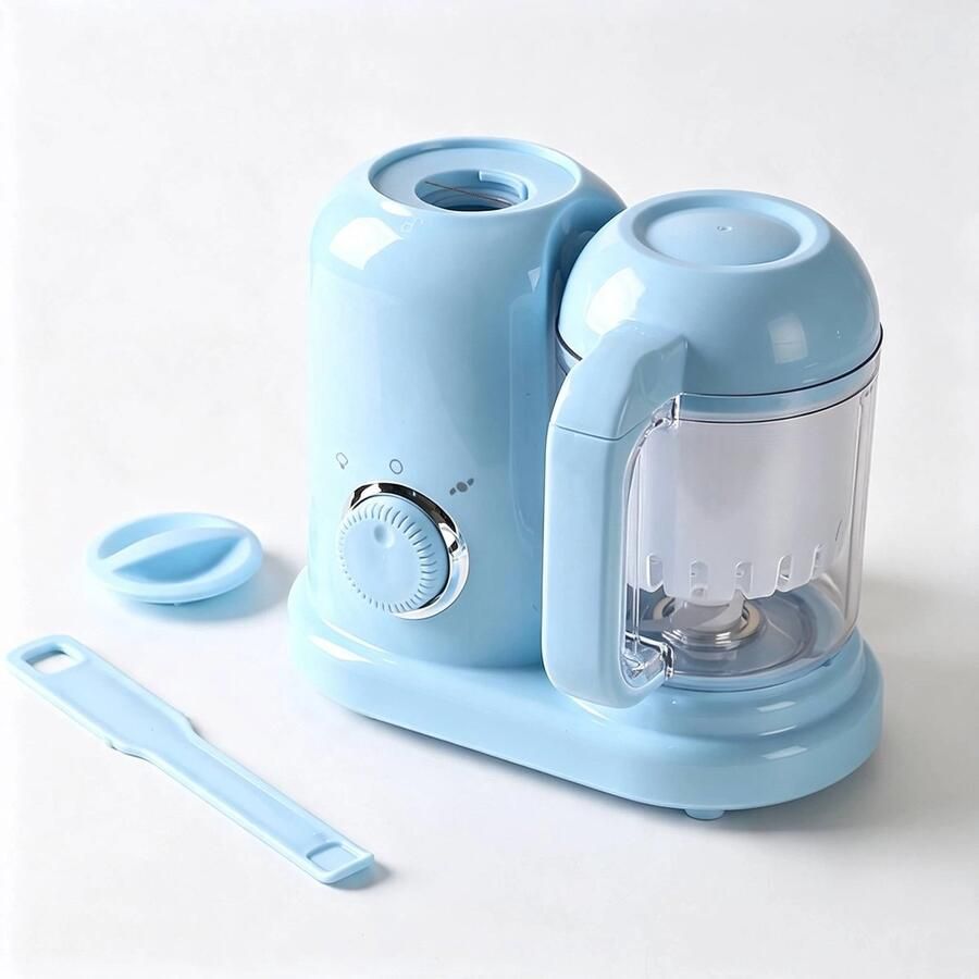 Blauwe babyvoedselprocessor multifunctionele machine voor hakken stomen en mengen automatische bereiding en malen in één stap BPA-vrij materiaal