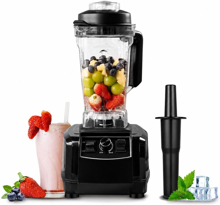 Blender 1500W 2L – Krachtige Keukenblender – 8-punts messen – Variabele snelheid – IJs crushen