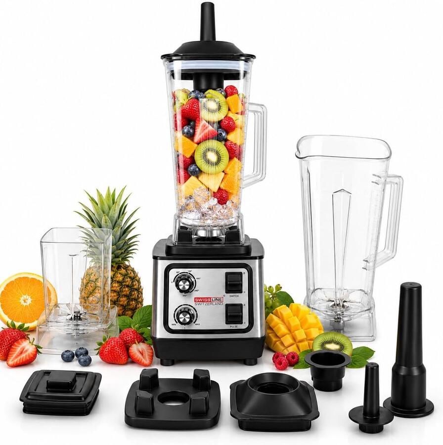 Blender 2 0 L multifunctionele mixer RVS messen ideaal voor smoothies SnelShoppen