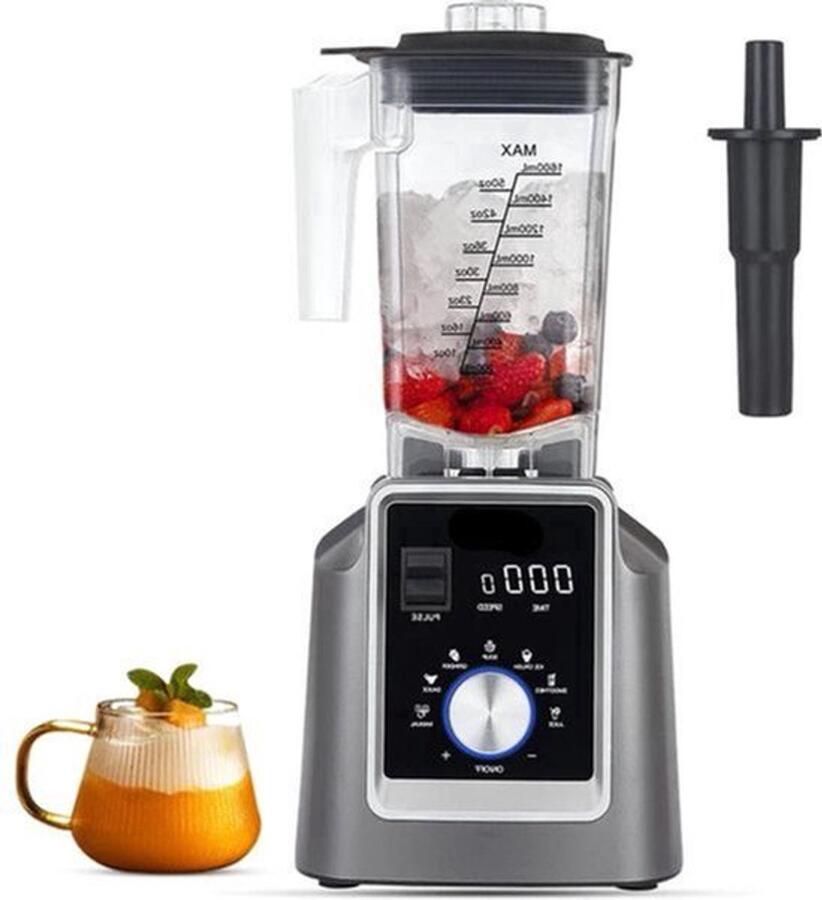Blender 2200W Foodprocessor Krachtige Keukenblender 6 Automatische Programma s 2L BPA-vrije Kan Voor Smoothies Soepen IJshakken