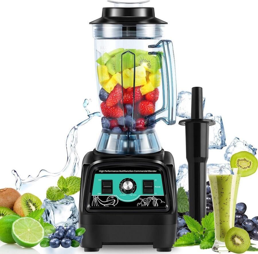 Blender 3.9L 2800W Krachtige Smoothie Maker voor Ijs Fruit en Groentesap