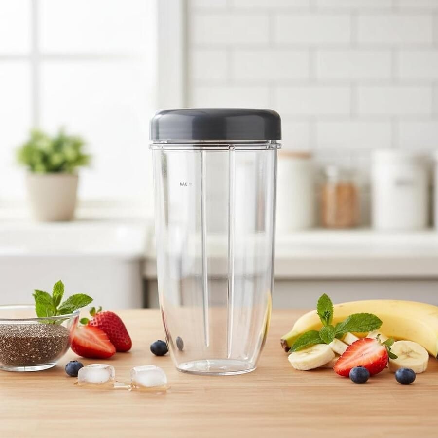 Blender Accessoires Vervangonderdelen Blenderbekers en Nutri Cups Vervangingsset voor 900W (Grote Beker 32oz)