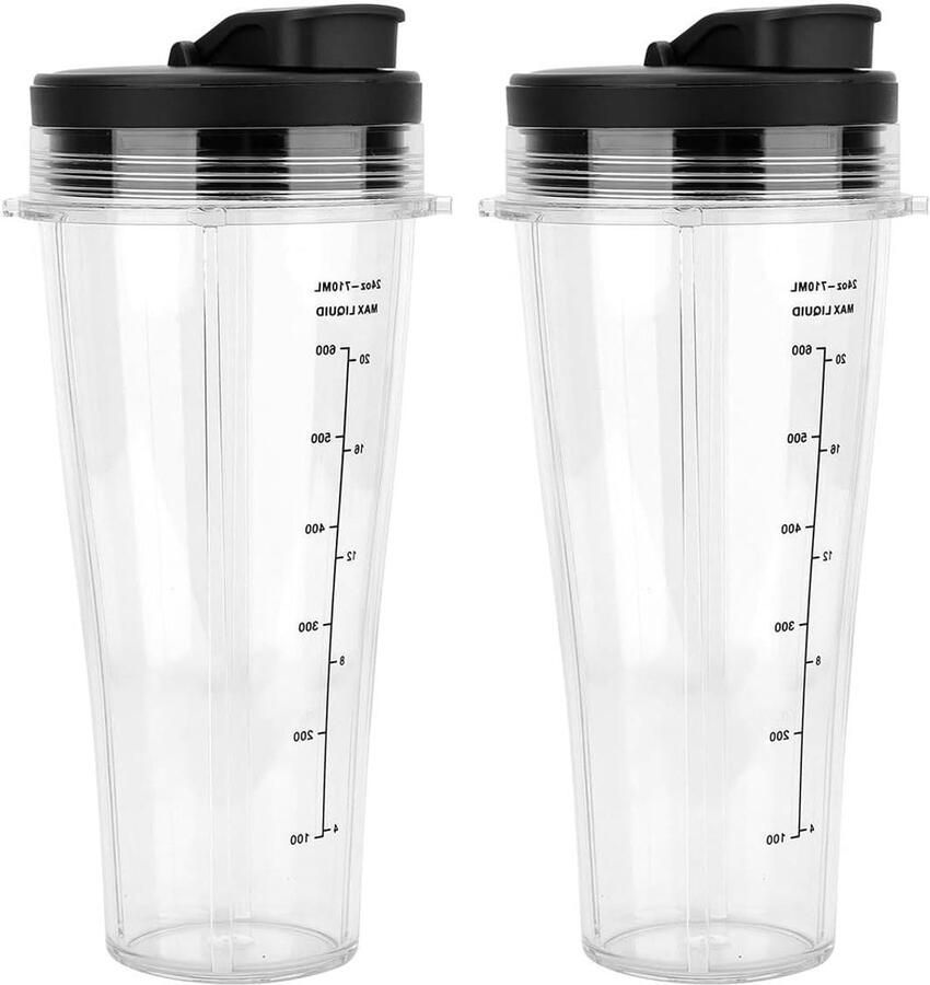 Blender Bekers Reserveonderdelen Smoothie Maken Directe Vervanging 24 oz Capaciteit Transparant Zwart