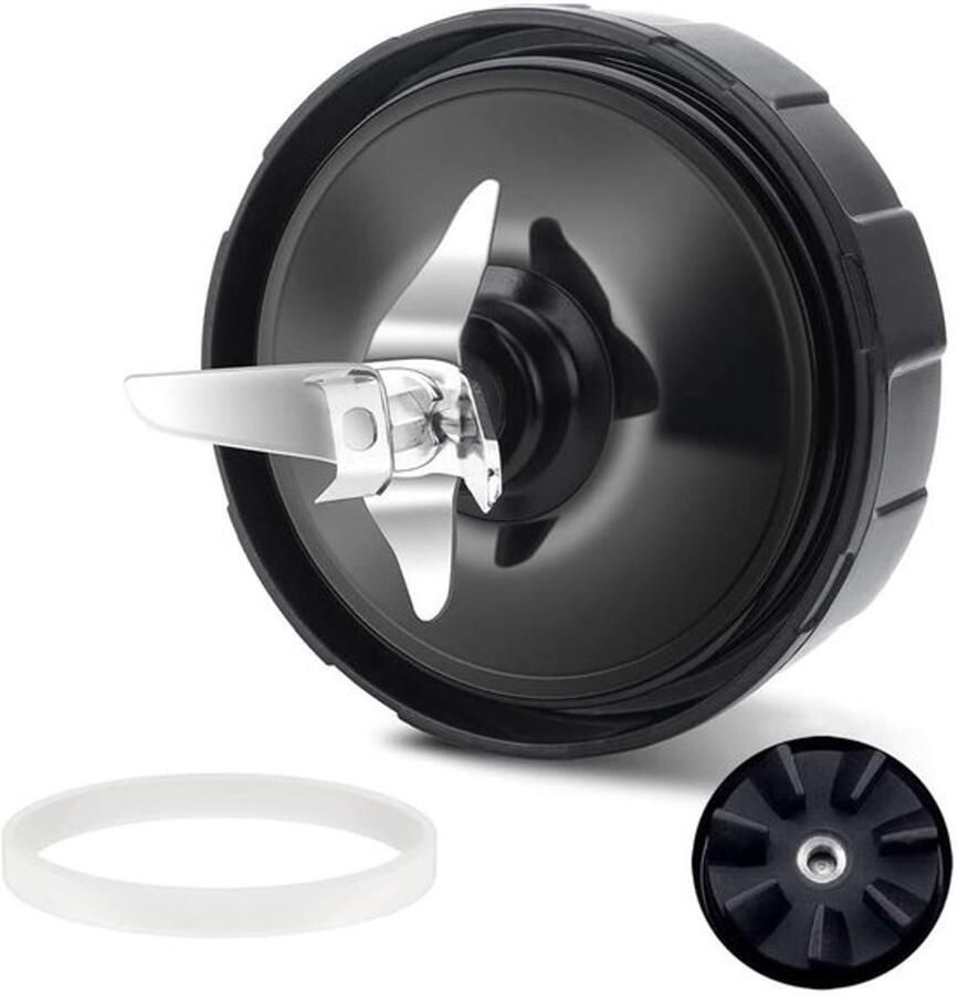 Blender Blade Vervanging 7 Vinnen geschikt voor Ninja Pro Extractor Blade geschikt voor Nutri Ninja Auto iQ BL480 BL481 BL482-30 BL487 BL492 BL642 BL682 met Siliconen Rubber Pakkingen