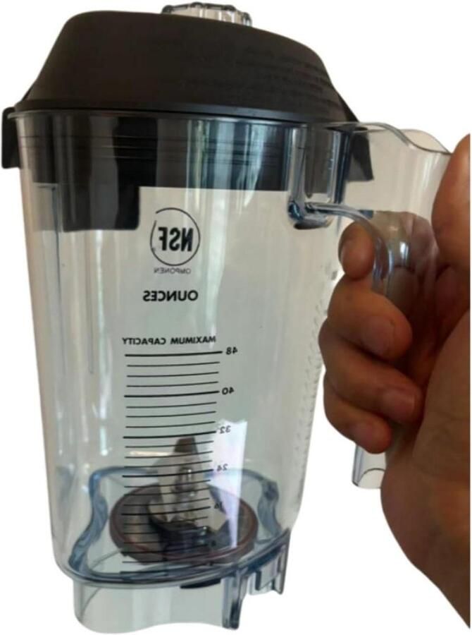 Blender Cup Vervangende Cup Smoothies Maken NSF Gecertificeerd Materiaal 48Oz Zwart