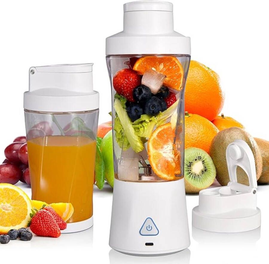 Blender draadloze mini draagbare blender voor het maken van smoothies Vers sap 6000 mAh Zelfreinigend en BPA-vrij Draagbare sapcentrifuge met 6 scherpe messen
