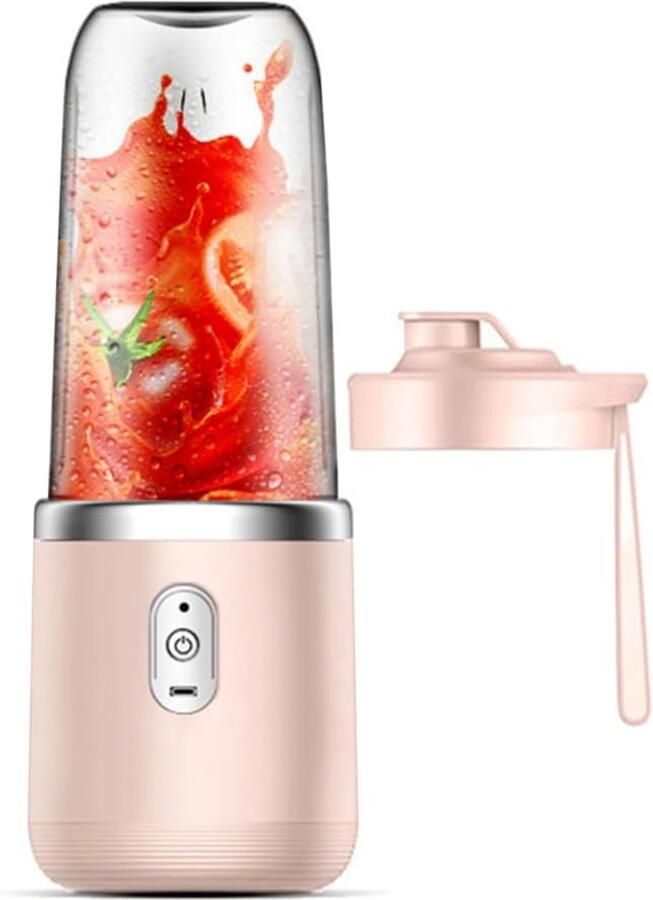 Blender Draagbare Blender Mini Blender On The Go Oplaadbare Blender 400 Ml Elektrische Mini-Sapcentrifuge Met Drinkdeksel Voor Thuis Op Reis Op Kantoor En In De Sportschool