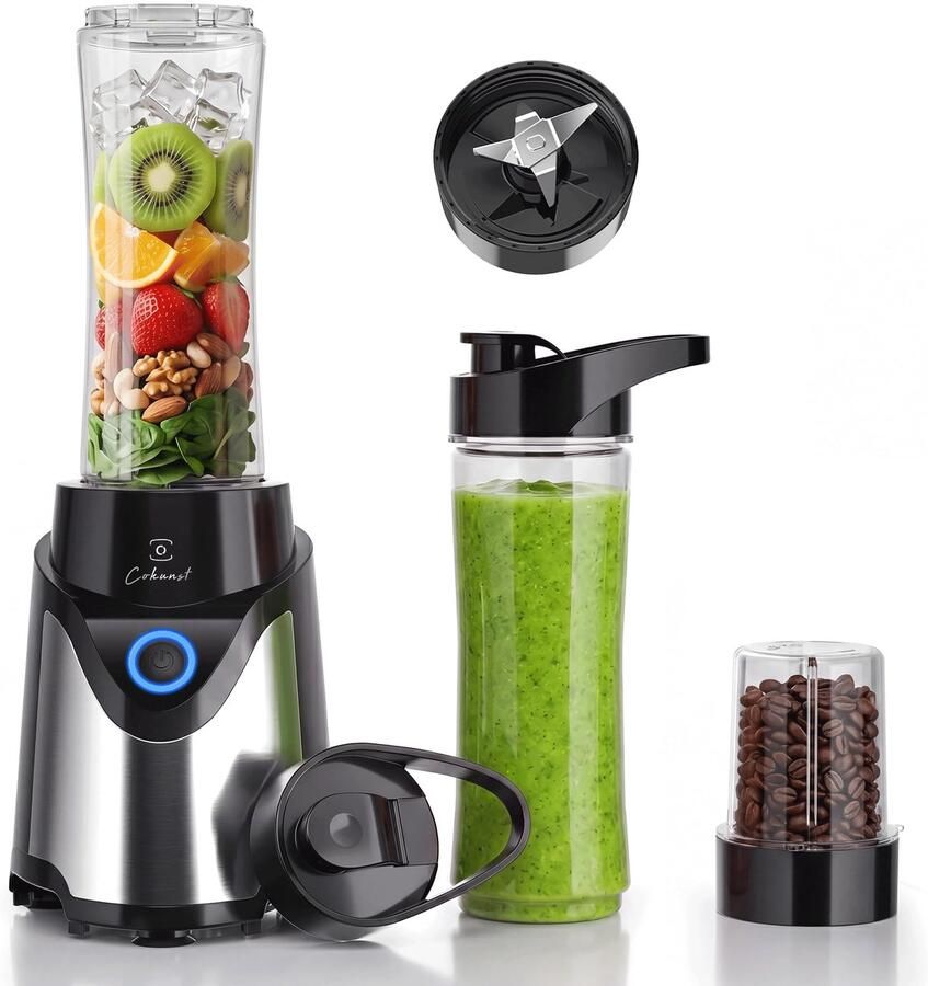 Blender Elektrisch 900 W Vermogen 570 ml Inhoud Kunststof Materiaal Zwart Kleur Aanrechtblender