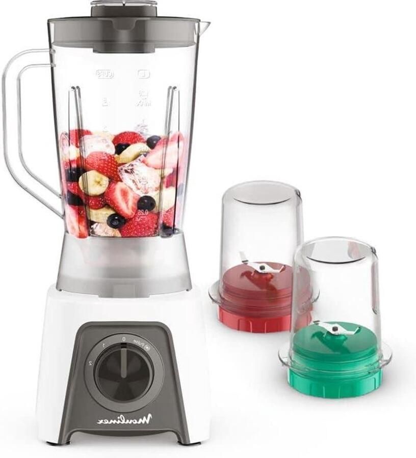 Blender en hakmolen Keukenmachine mixer Smoothies maken Vaatwasmachinebestendig 15 liter Wit