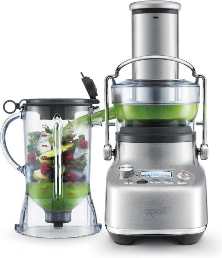 Blender en sapcentrifuge Sage 3X Bluicer Pro Geborsteld Roestvrij Staal sapcentrifuge groenten en fruit