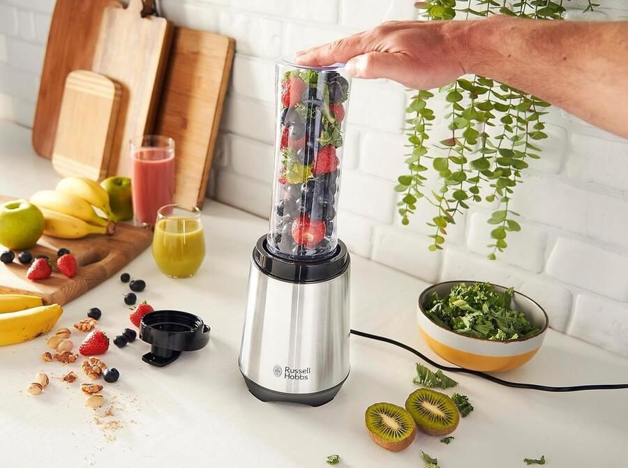 Blender & Smoothie Maker To Go – 23.500 RPM Krachtige Motor – Inclusief 600ml BPA-Vrije Drinkfles – RVS – Vaatwasserbestendig