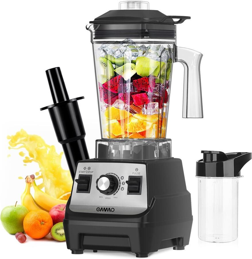 Blender Hoge Prestaties 1800 W Vermogen 1 8 Liter Inhoud Kunststof Zwart Mixer