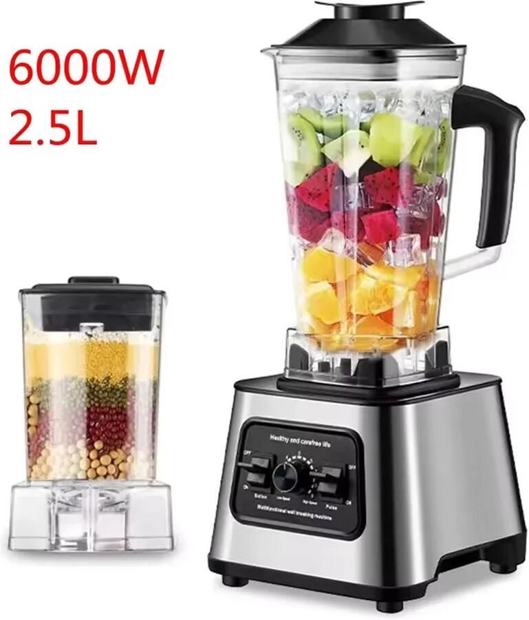 Blender hogesnelheid 6000W multifunctionele keukenmachine Smoothieblender Krachtig stil eenvoudige reiniging