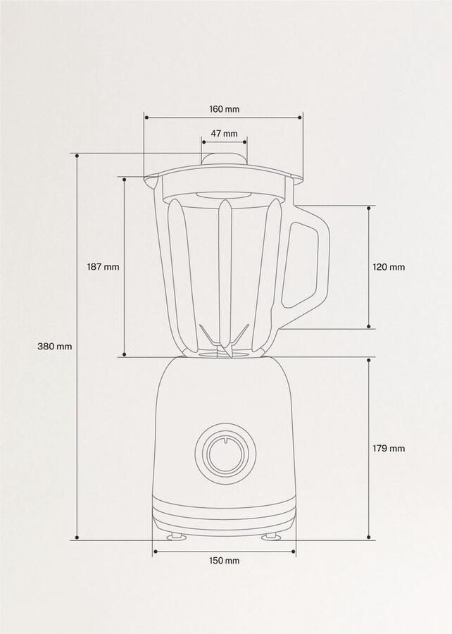 Blender in Amerikaanse stijl met 800W en 2 snelheden 1 5L glazen container - Foto 2