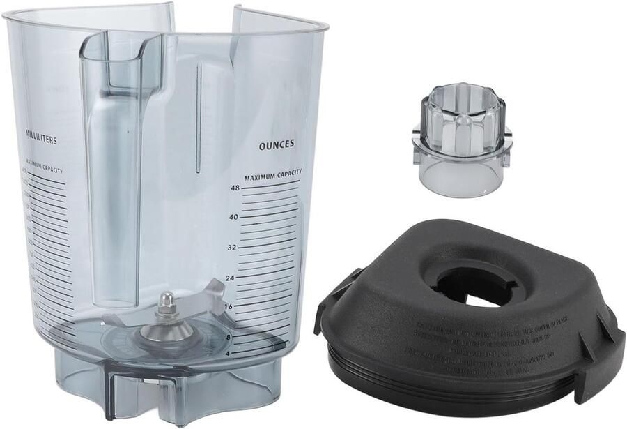 Blender Kan Vervangende Kan Mengen van Ingrediënten Roestvrijstalen Messen 48 oz Capaciteit Transparant