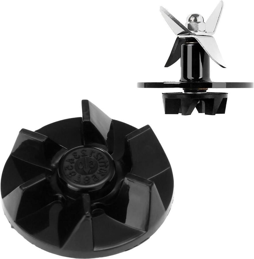 Blender Koppeling Motor Onderdeel Keukenmachine Reparatie Duurzaam PP Materiaal 11x26x11 mm Zwart