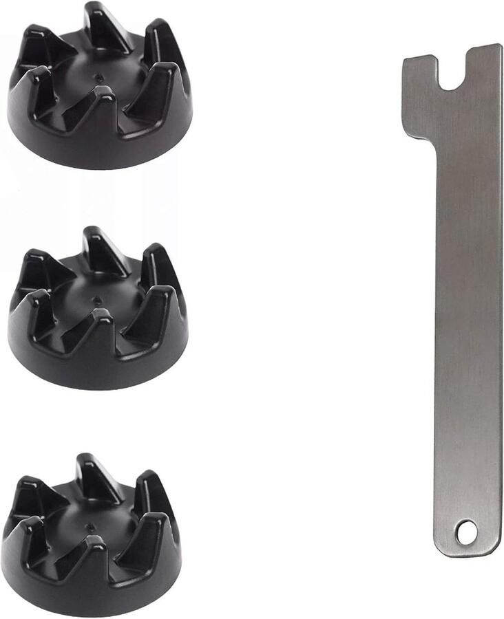 Blender Koppeling Reserveonderdeel Meenemer Apparaat Repareren Gemaakt van Hard Rubber 3 Stuks Zwart