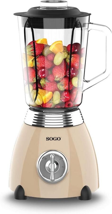 Blender met Glazen Kan 1.5L en RVS Behuizing