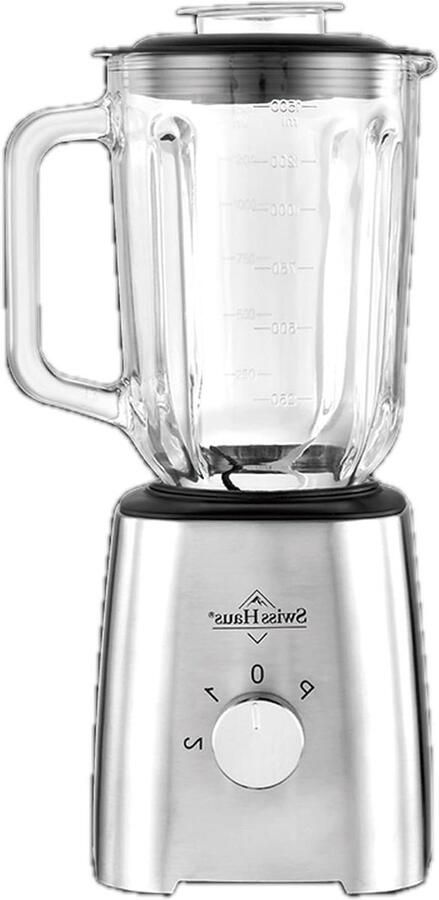 Blender met hakmolen Keukenmixer Smoothies maken 500W motor 15 liter kom Zilver