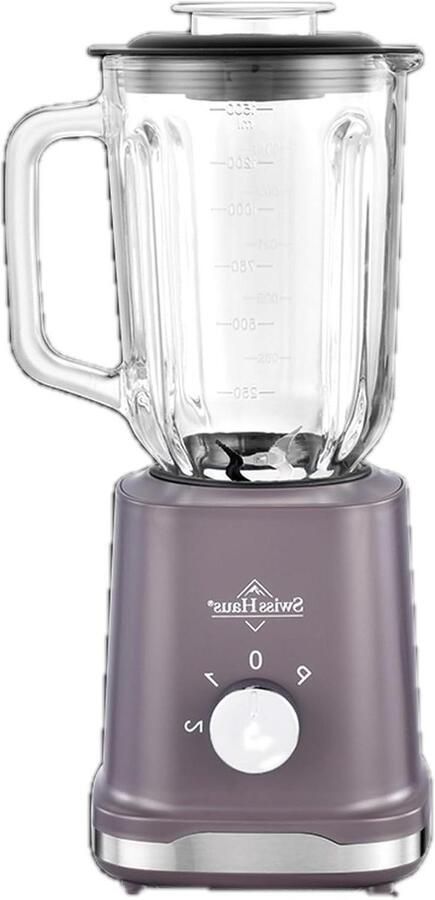Blender met hakmolen Keukenmixer Smoothies maken 500W vermogen 1.5 liter kom Taupe Violet