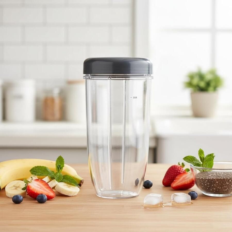 Blender Onderdelen en Accessoires Vervangende Blenderbekers en Nutri Cups Geschikt voor 900W (Grote Beker 32oz)