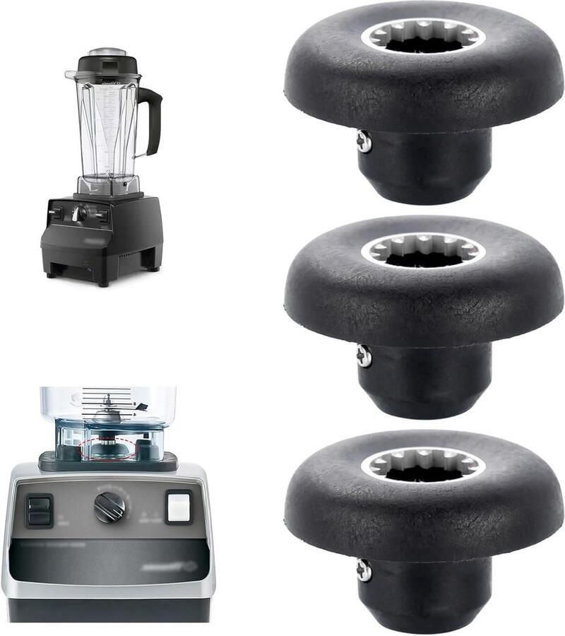 Blender Onderdelen Vervangende Onderdelen Drive Socket Blender Reparatie Robuuste Constructie 3 stuks Zwart