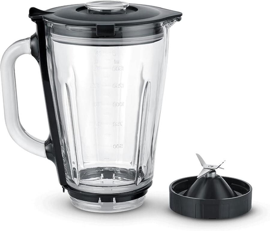 Blender Opzetstuk Keukenmachine Accessoire Smoothies Maken Temperatuurbestendig Glas 1.5 Liter Transparant