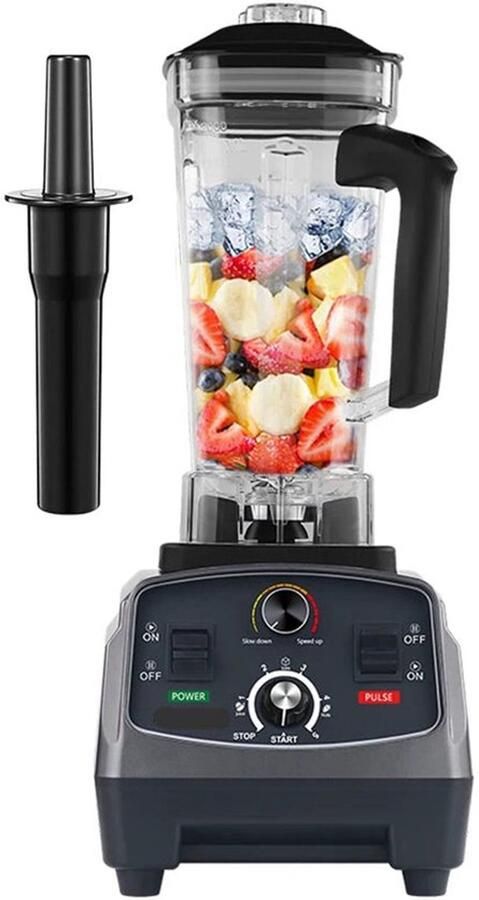 Blender Smoothie Maker Foodprocessor 2L BPA-vrije Mengkan 2200W Soepmaker met Timer Met Extra 3 Onderdelen