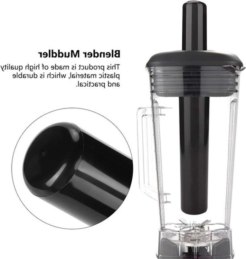 Blender Tamper Vervangend Onderdeel Hoogwaardig Kunststof Geschikt voor 64OZ 1.5L Potten Duurzaam Mengaccessoire voor Dikkere Materialen Mixaccessoire