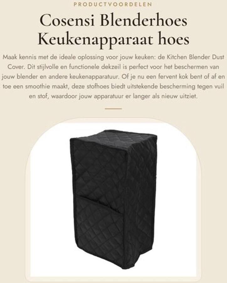 Blenderhoes Zachte Stof Blender Beugel Stofhoes Keukenapparaat Bescherming Opvouwbaar 23x18x42cm Keukenapparaathoes
