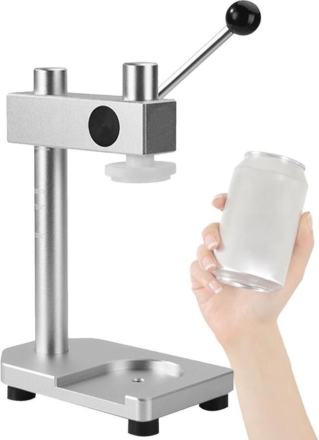 Blik Verzegelaar Dekselsluiter Machine Dranken Verpakken Handmatige Bediening 51mm Diameter Zilver