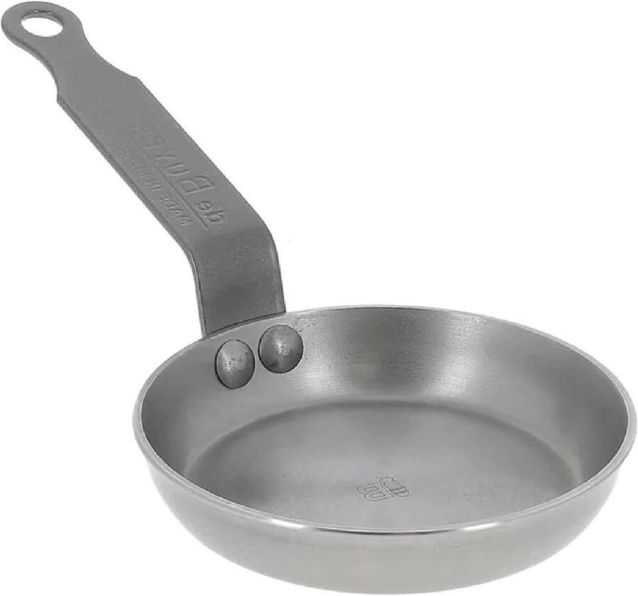 Blini Pan Pannenkoekenpan Koekenpan Kleine Pannenkoek Bakken Mineraal Gietijzer 12 Centimeter Zilver