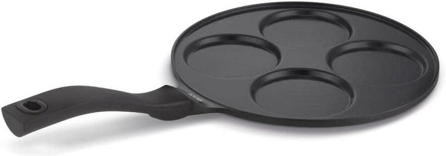 Blini Pan Pannenkoekenpan Kleine Pannenkoekjes Bakken Keramische Anti-aanbaklaag 26 cm Zwart