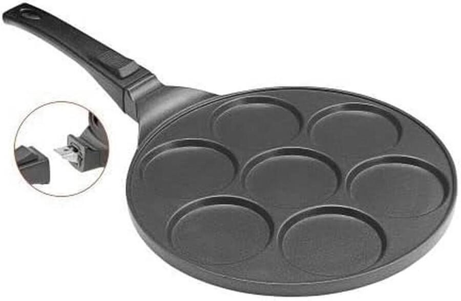 Blini Pan Pannenkoekenpan Mini Pannenkoek Pan Kleine Pannenkoeken Maken 7 Stuks Tegelijk 8 cm per gat