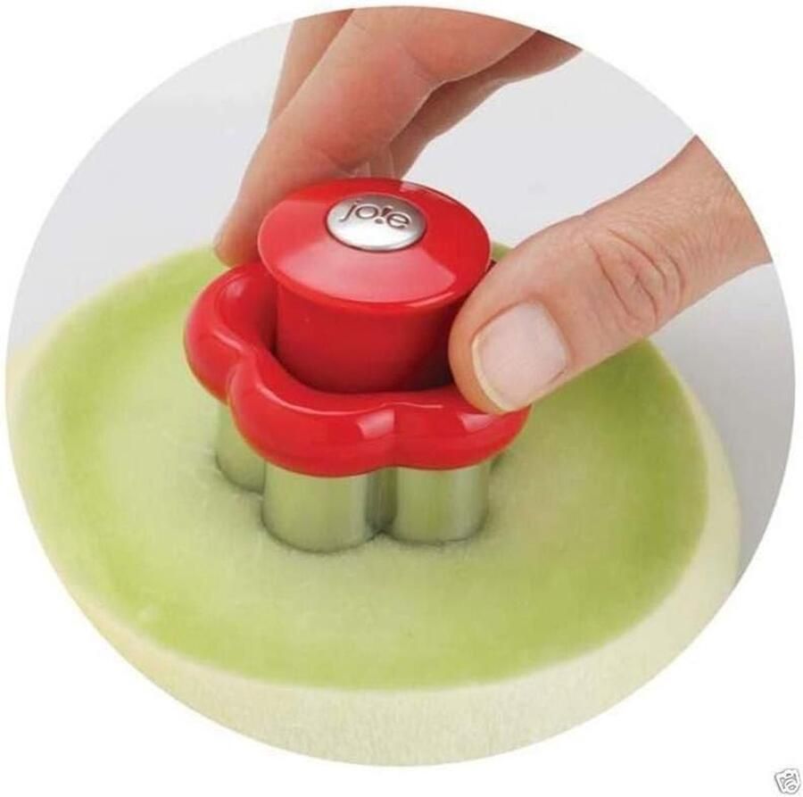 Bloem Vorm Snijder Koekjesvorm Fruitvorm Maken van decoraties Eenvoudige druk bediening 4 cm doorsnee Rood