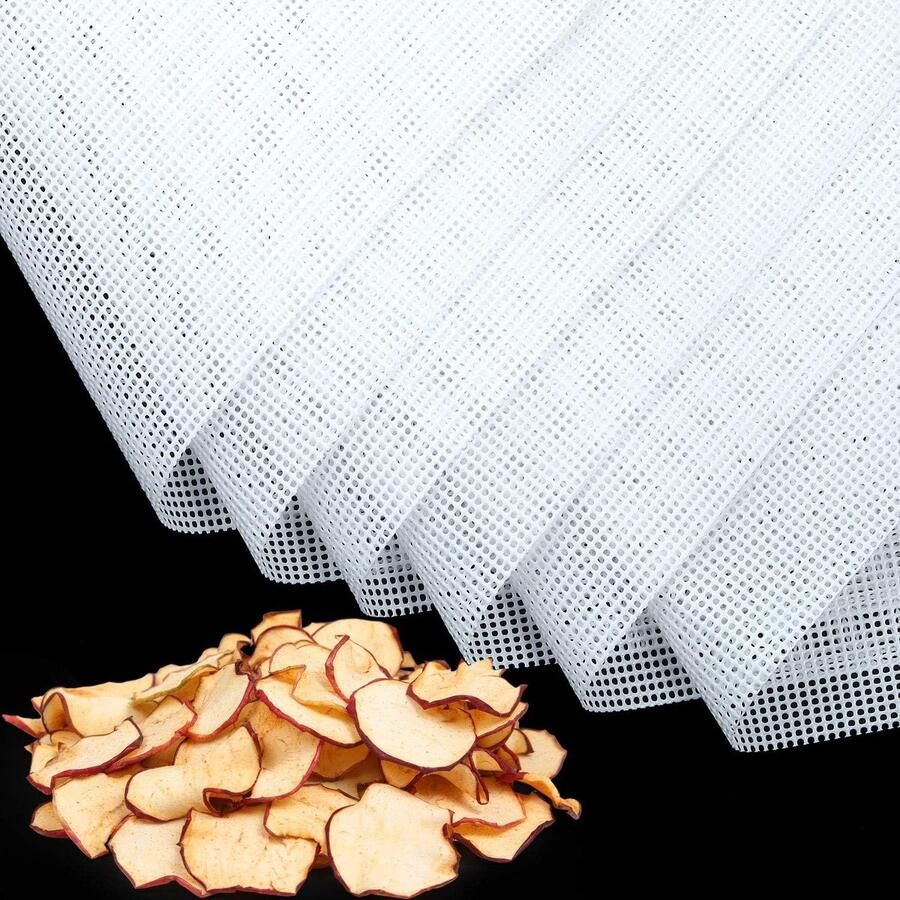 Blulu Silicone Dehydrator Sheets 6 Pieces Square Reusable Steam Net Baking Mat for Fruit Dryer Non-Stick Food Fruit ShopVlot