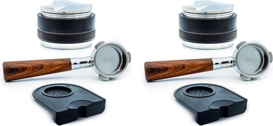 Bodemloze Filterhouder Espresso Accessoires Espresso Bereiden Verbeterde Crema 54 mm Zilver