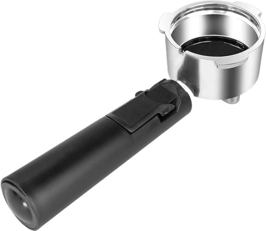 Bodemloze Filterhouder Espresso Portafilter Koffie Bereiding Directe Extractie Zichtbaarheid 54 mm Zilverkleurig