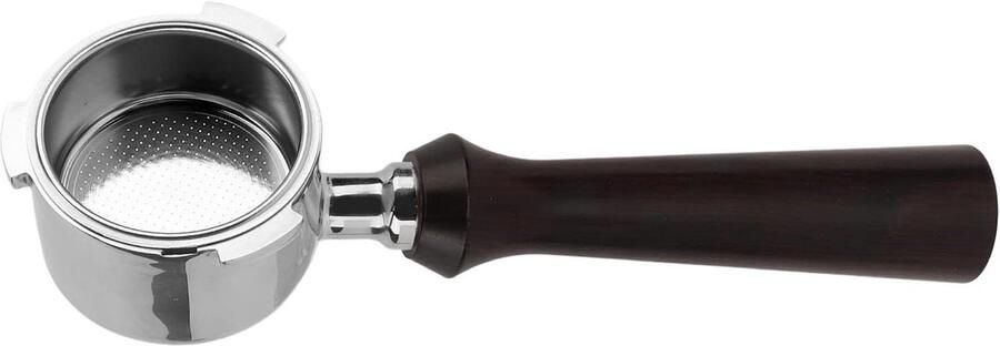 Bodemloze Filterhouder Koffiefilter Portafilter Espresso Bereiden Massief Houten Handvat 51 mm Sandelhout