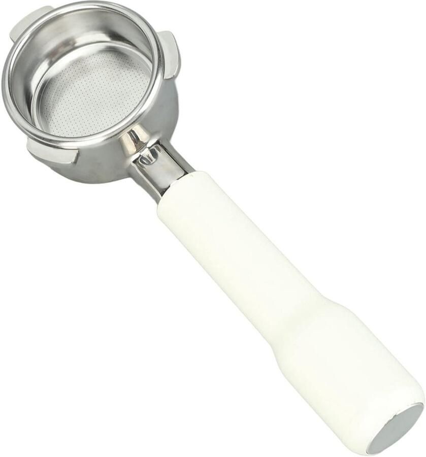 Bodemloze Filterhouder Koffiefilterhouder Espresso Brouwen Helder Extractiezicht 54 Mm Wit