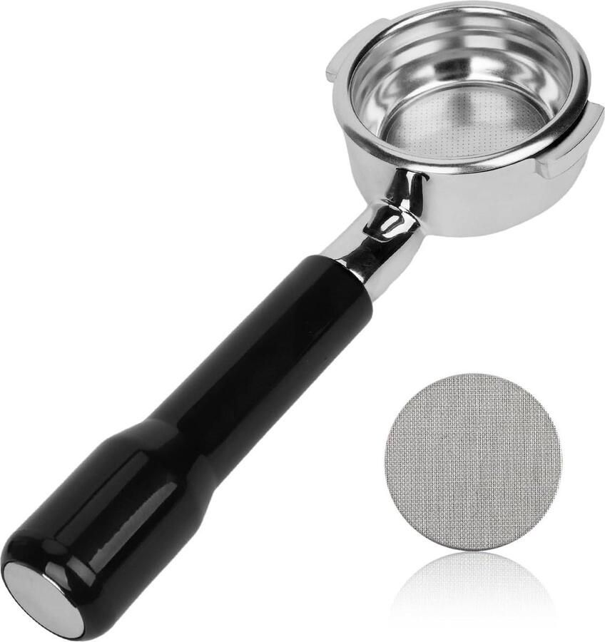 Bodemloze Portafilter 2 Oren Espresso Portafilter Afneembare Filtermand Plastic Handvat Roestvrij Staal Vervangend Onderdeel E61 Espressomachines