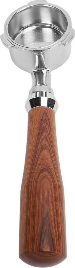 Bodemloze Portafilter 51 Mm van Roestvrij Staal met Houten Handvat voor Koffiemachines en Barista Accessoires