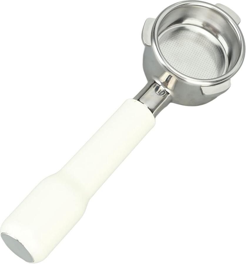 Bodemloze Portafilter Koffiefilter Houder Espresso Bereiden Optimale Extractie 54 mm Wit