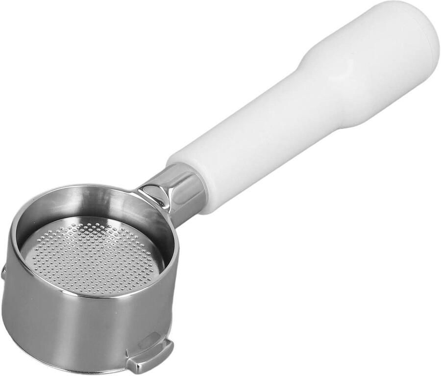 Bodemloze Portafilter Koffiefilter Houder Espresso Bereiding Extractie Verbetering 51 mm Wit