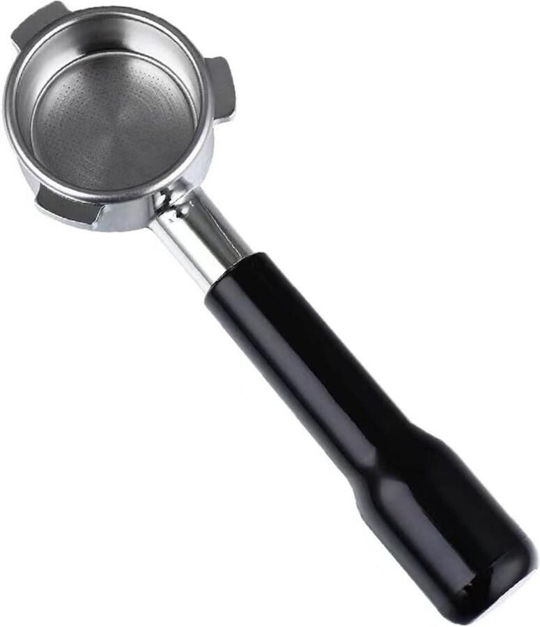 Bodemsloze Zeefdrager Espresso Portafilter Espresso Zetten Roestvrij Staal 58 mm Zwart Hout