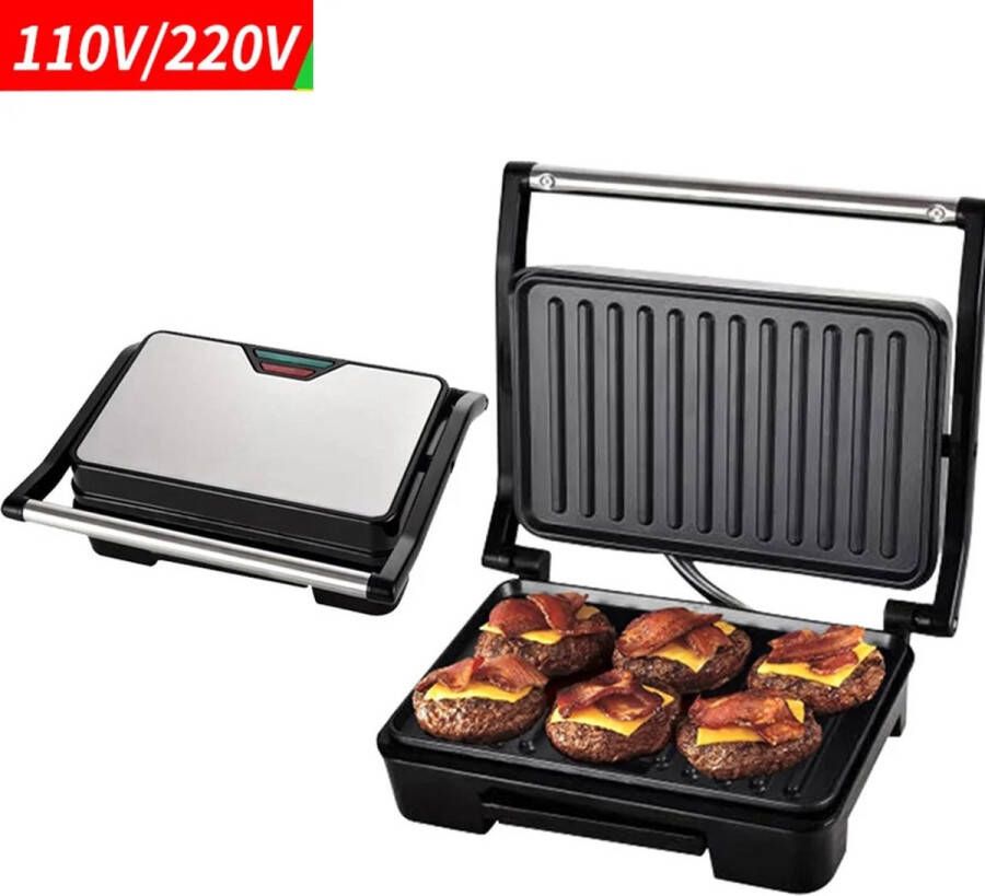 Bolmans Tosti Ijzers Tosti-ijzers Tosti Apparaat Tosti Grill Apparaten Dubbelzijdig Antiaanbaklaag Aluminium Flippan Zwart Broodrooster Wafelmaker